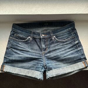 Joe’s Jeans Mid-Rise Jean Shorts - Dark Wash - Rolled Cuff - Size 26